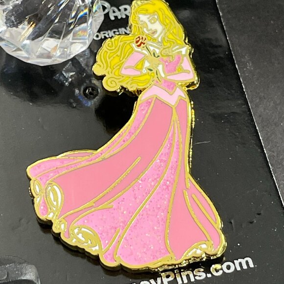 Disney Aurora Trading Pin Sleeping Beauty Sparkling Gown Badge Lapel Pin Brooch - Picture 3 of 12